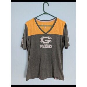 Nike NFL Team Apparel Green Bay Packers Aaron Rodgers #12 Women’s V‑Neck Tee XL